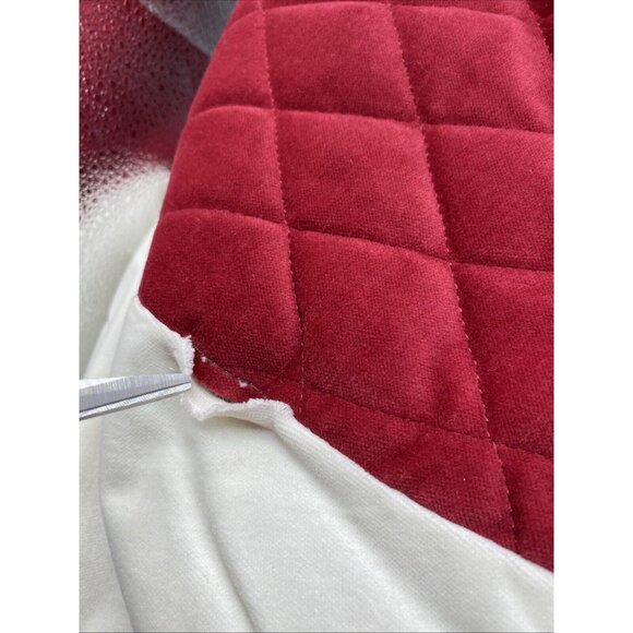 Pottery Barn Velvet Tree Skirt Christmas Quilted Monogram The Myers 60 inches - Picture 5 of 16